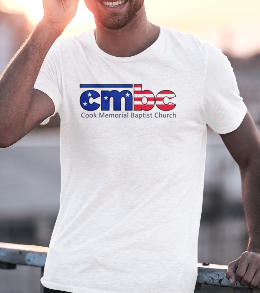 CMBC Cook Memorial Baptist Church Stars And Stripes US Flag T-Shirt
