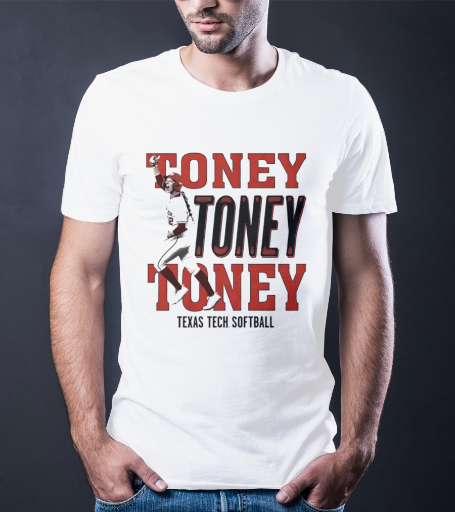 Toney Texas Tech Softball Player Victory Pose T-Shirt