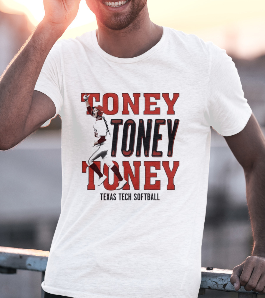 Toney Texas Tech Softball Player Victory Pose T-Shirt