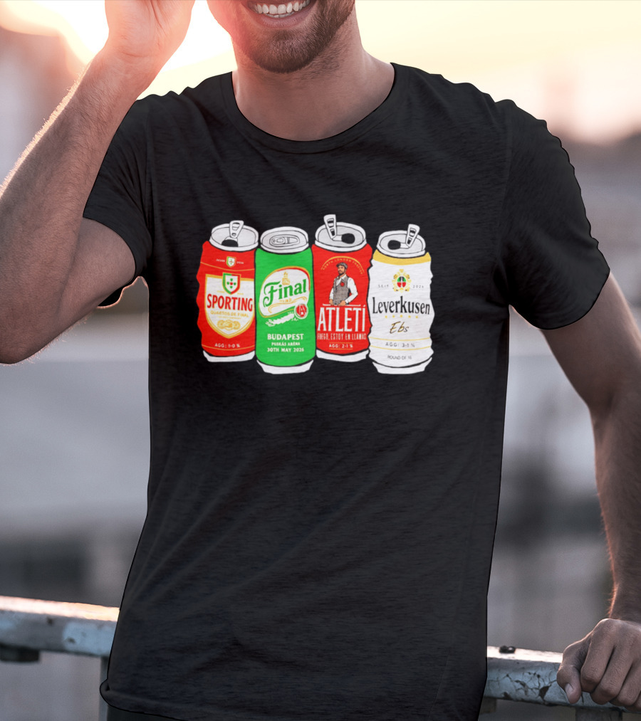 AFC Sporting Atleti Leverkusen Road To Budapest Final 2026 Puskás Aréna T-Shirt
