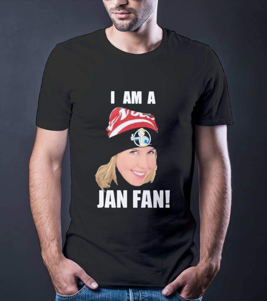 I Am A Jan Fan Face With Red Hat And Iconic Game T-Shirt