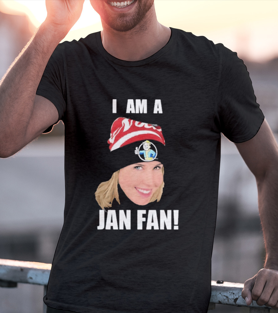 I Am A Jan Fan Face With Red Hat And Iconic Game T-Shirt