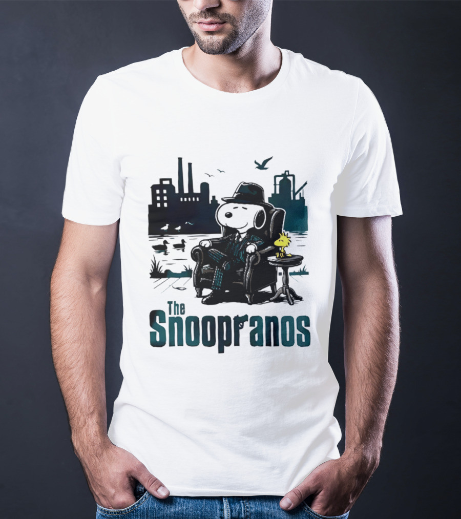 The Snoopranos Peanuts Snoopy Woodstock Mafia Scene T-Shirt