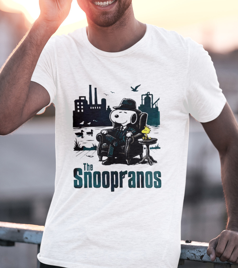 The Snoopranos Peanuts Snoopy Woodstock Mafia Scene T-Shirt