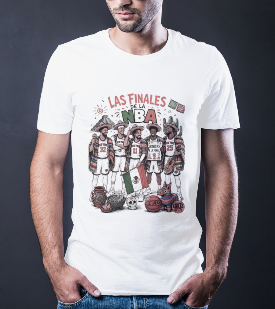 Las Finales De La NBA New York Knicks Mexico Heritage Celebration T-Shirt
