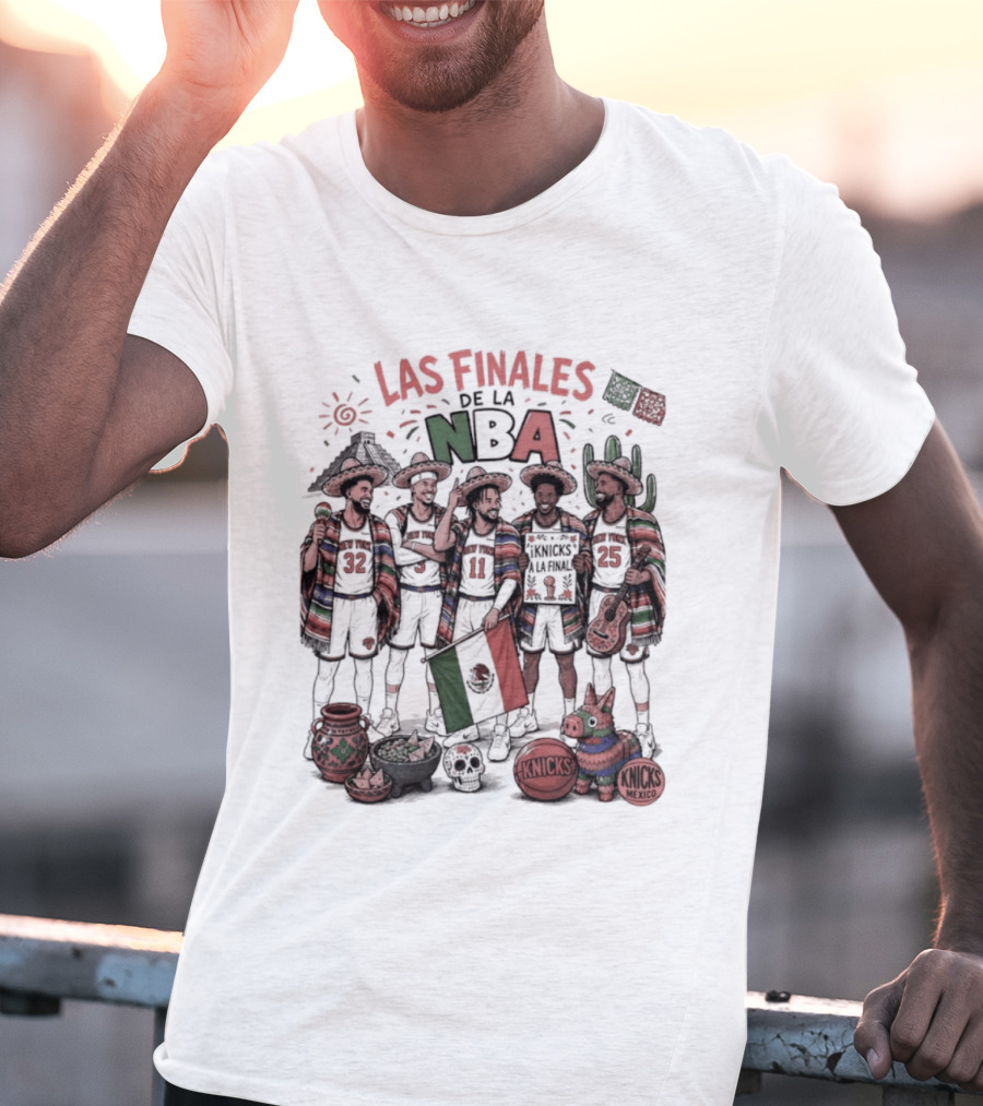 Las Finales De La NBA New York Knicks Mexico Heritage Celebration T-Shirt
