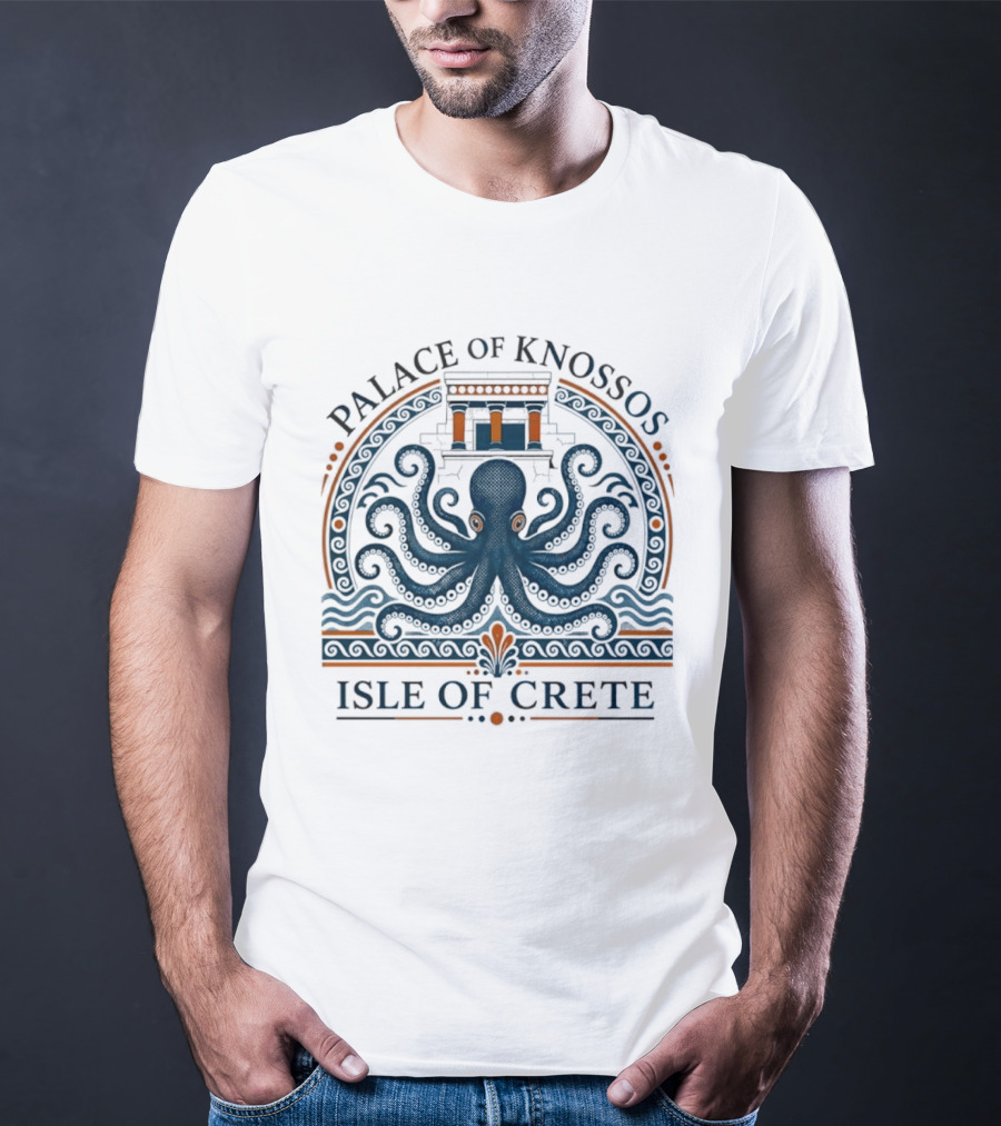 Palace Of Knossos Octopus Motif Isle Of Crete T-Shirt