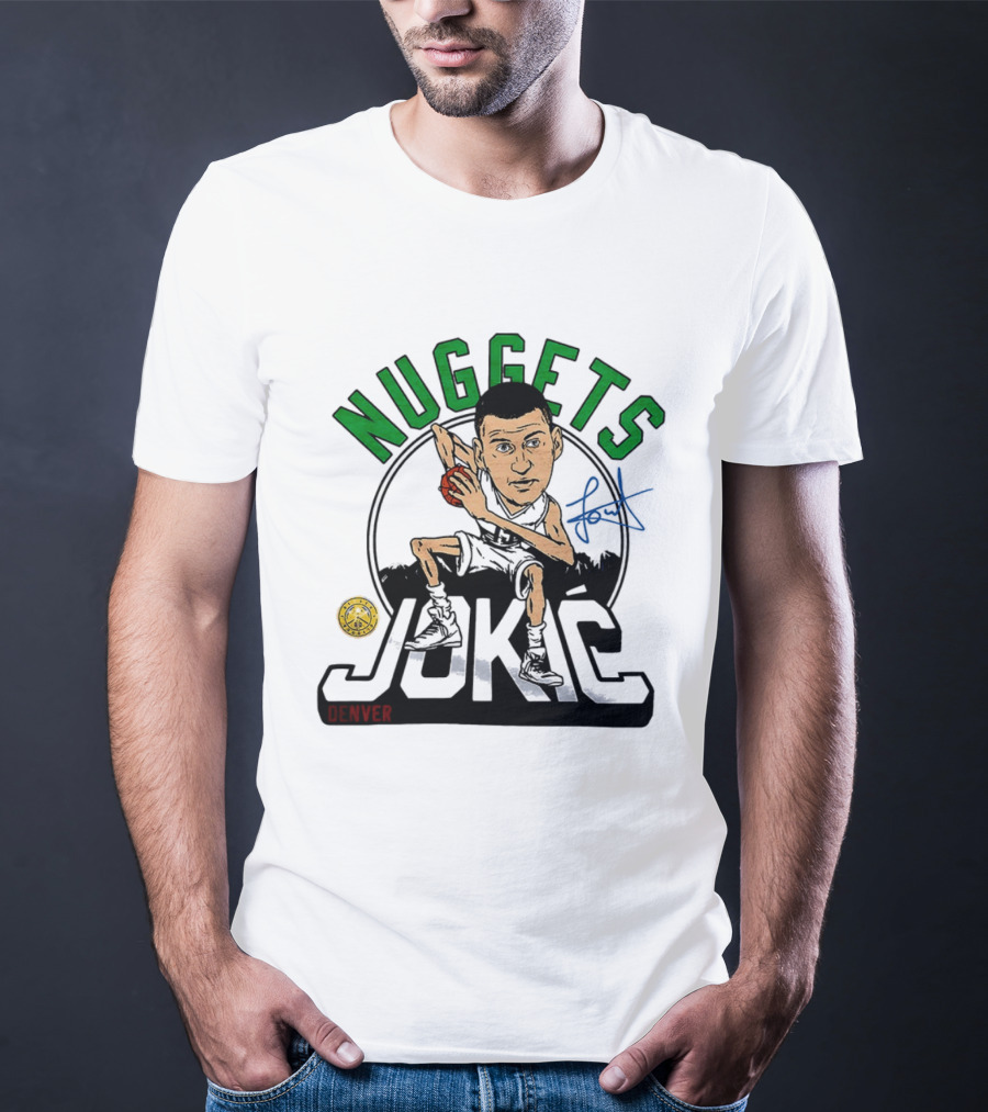 Nuggets Denver Jokic Basketball Caricature T-Shirt