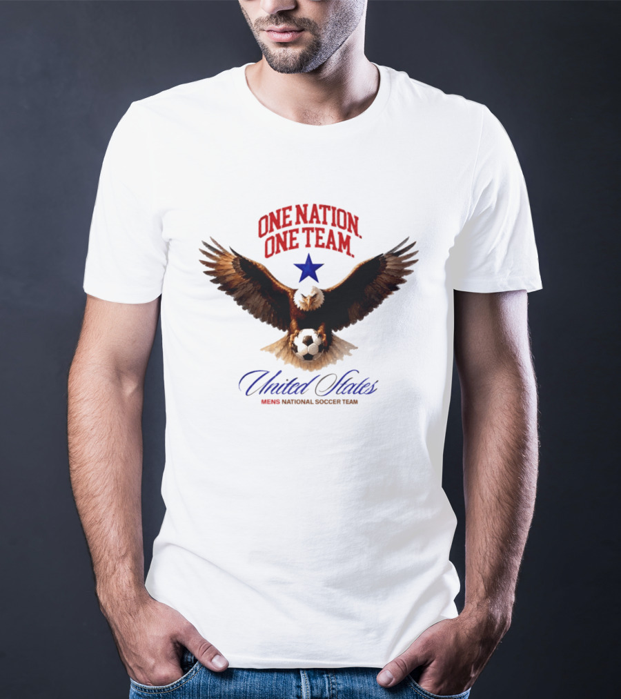 One Nation One Team United States National Soccer Team Eagle Soccer Ball T-Shirt