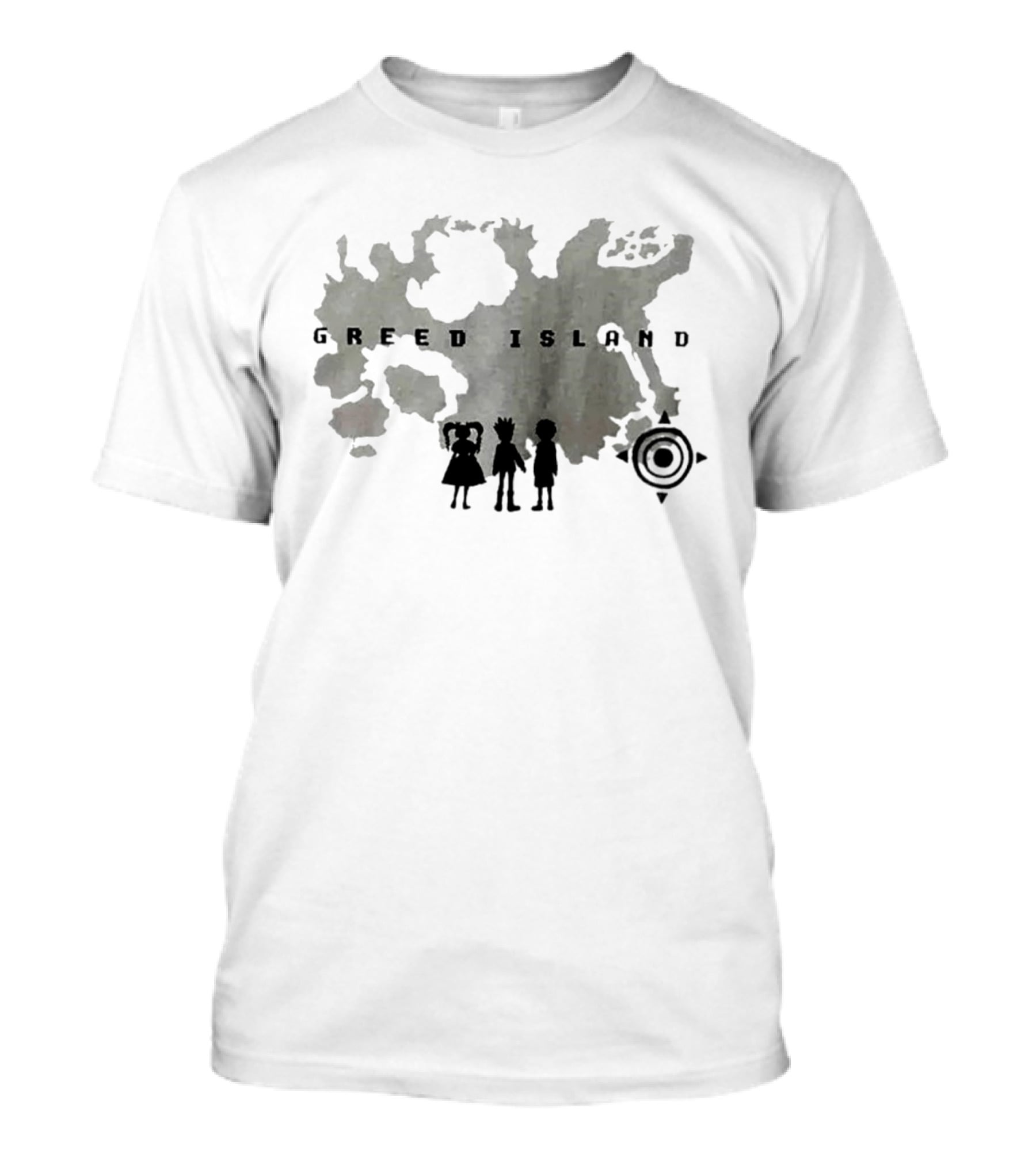 Hunter X Hunter Greed Island Characters Map And Compass T-Shirt