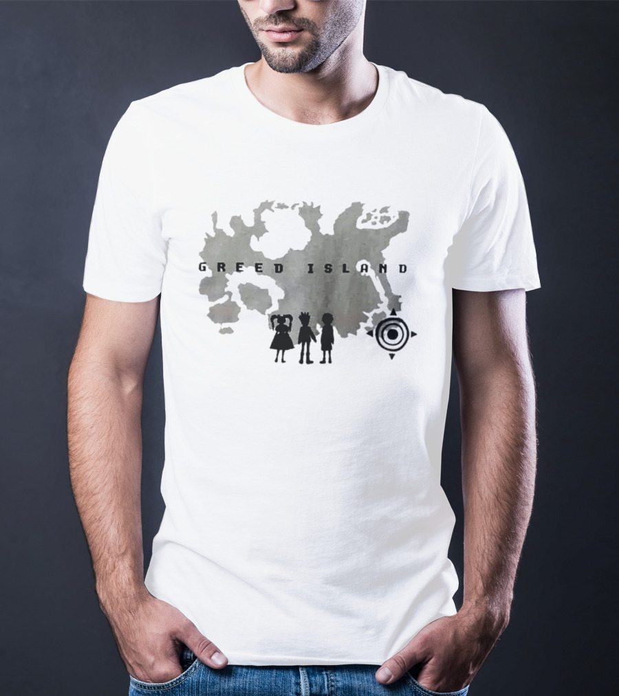 Hunter X Hunter Greed Island Characters Map And Compass T-Shirt