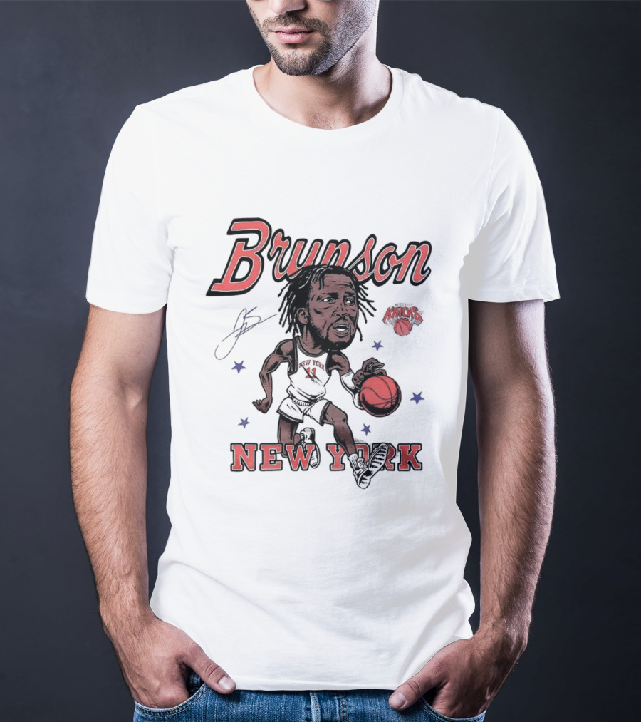 Brunson New York Knicks Basketball Caricature 2026 T-Shirt