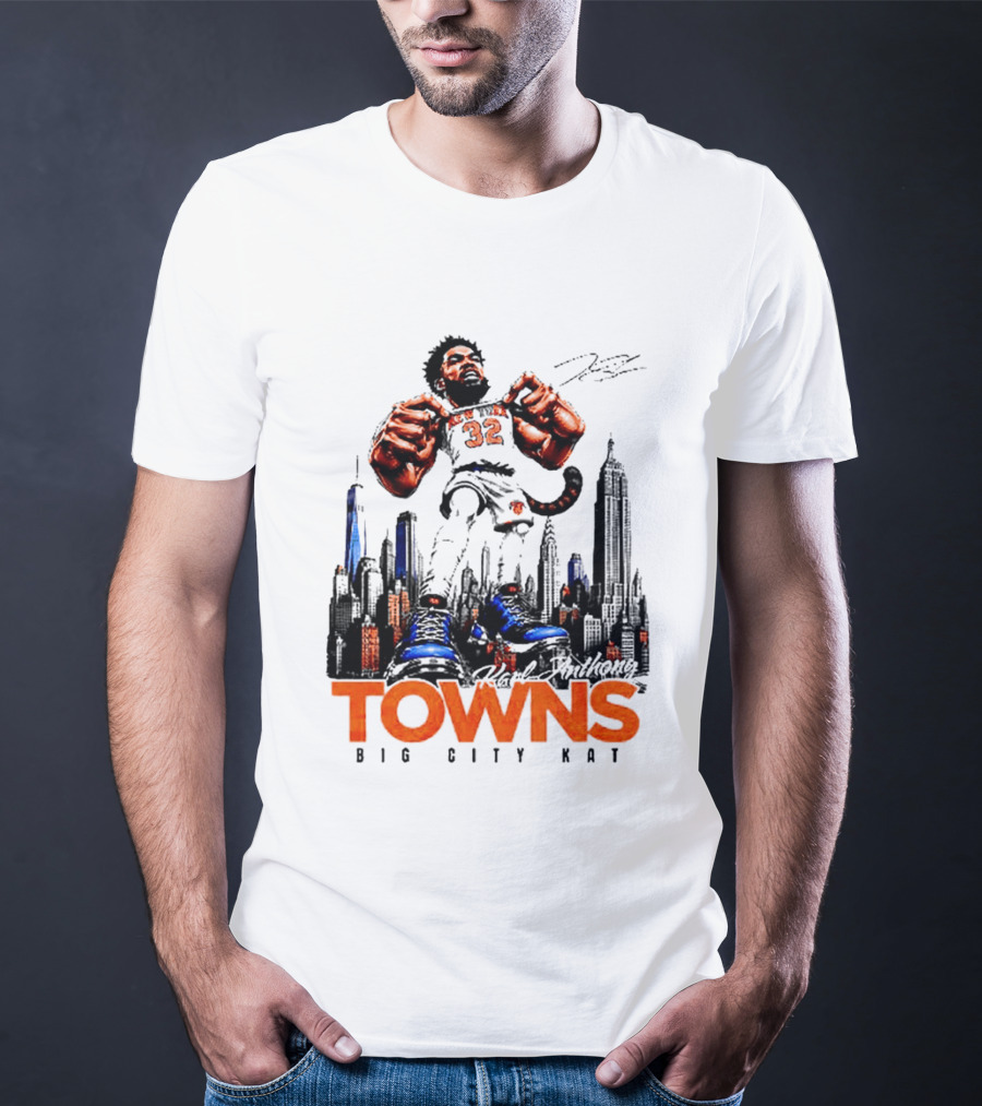 Karl Anthony Towns Big City Kat New York Knicks 32 T-Shirt