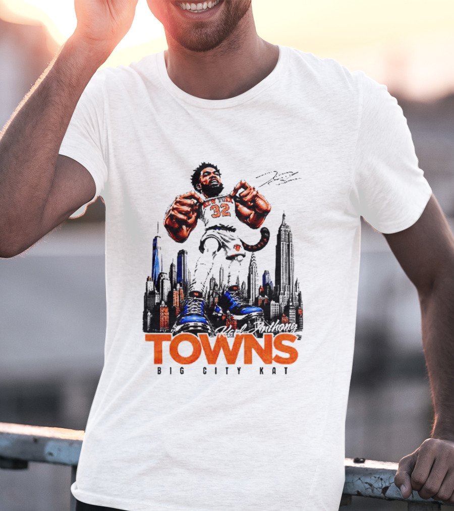 Karl Anthony Towns Big City Kat New York Knicks 32 T-Shirt