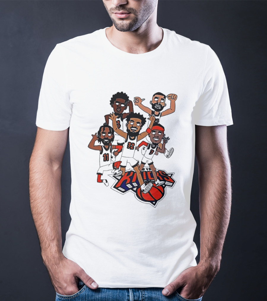 Premiun New York Knicks Future Champs 2026 NBA Cartoon Players T-Shirt