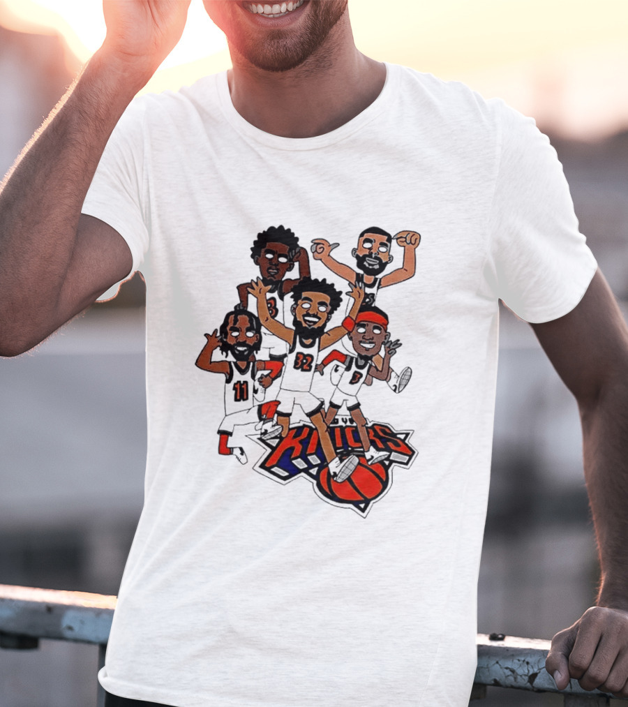 Premiun New York Knicks Future Champs 2026 NBA Cartoon Players T-Shirt