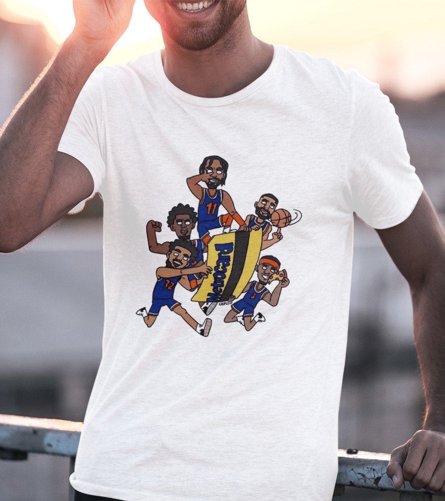 New York Basketball Team Subway Characters With Metocard T-Shirt