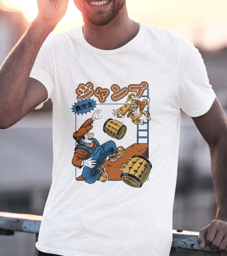 Mario Vs Donkey Kong Jumping Savior T-Shirt