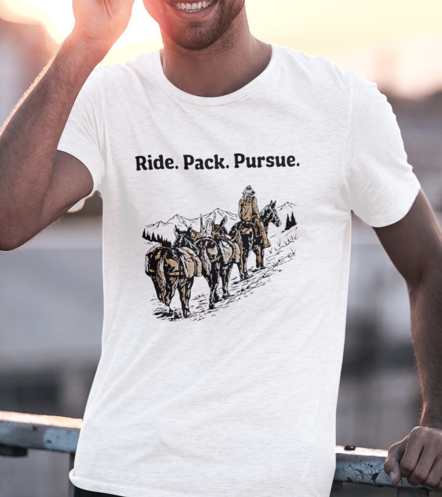 Mountain Wilderness Backcountry Ride Pack Pursue Mules Expedition Journey T-Shirt
