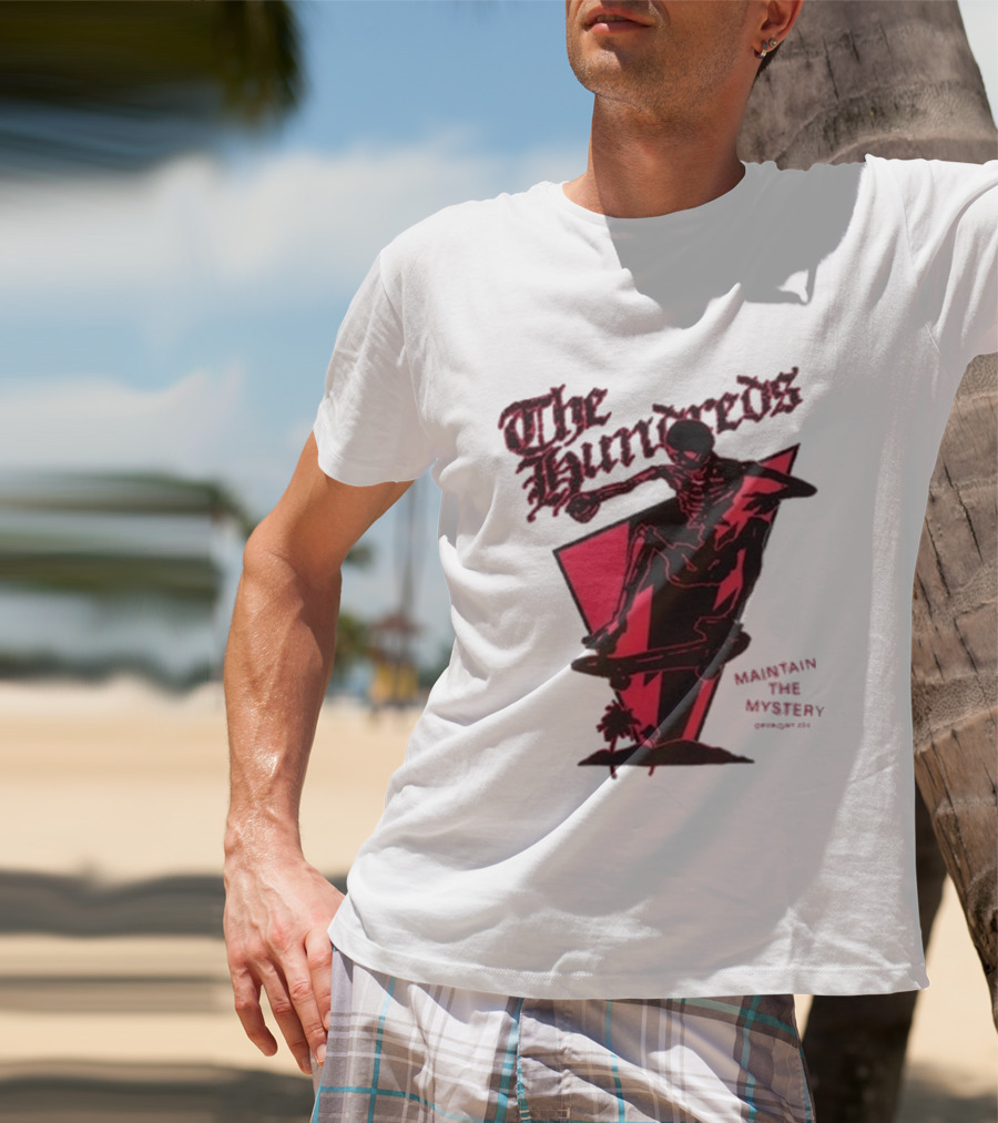The Hundreds Skeleton Skateboarding Maintain The Mystery T-Shirt