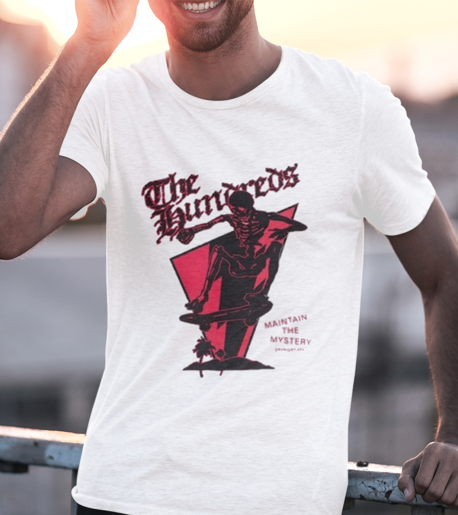 The Hundreds Skeleton Skateboarding Maintain The Mystery T-Shirt
