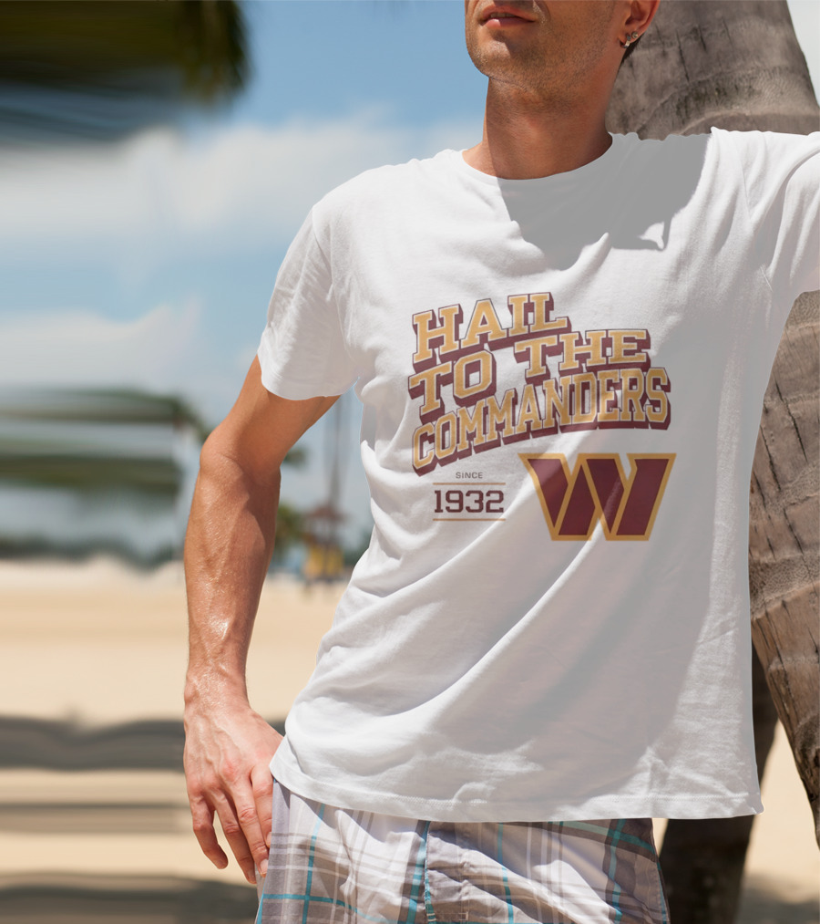 Hail To The Commanders W Logo Since 1932 T-Shirt