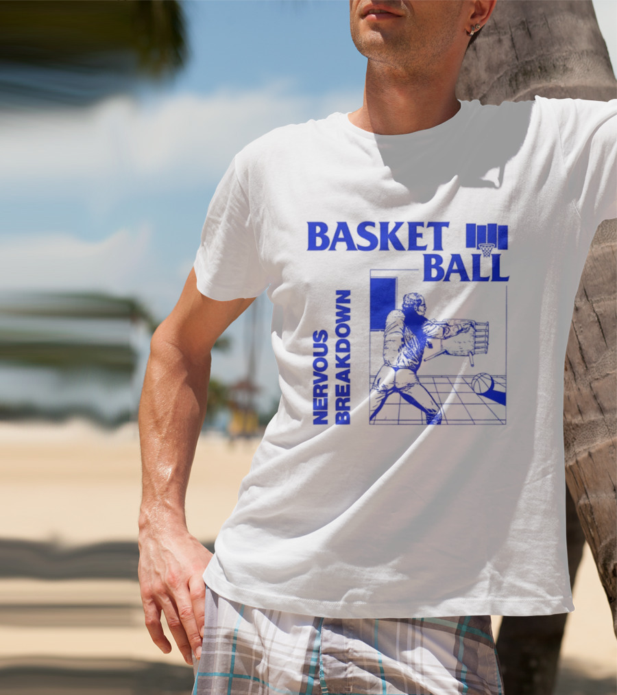 Basketball Nervous Breakdown Game Room Scene T-Shirt