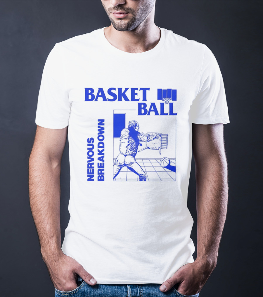 Basketball Nervous Breakdown Game Room Scene T-Shirt