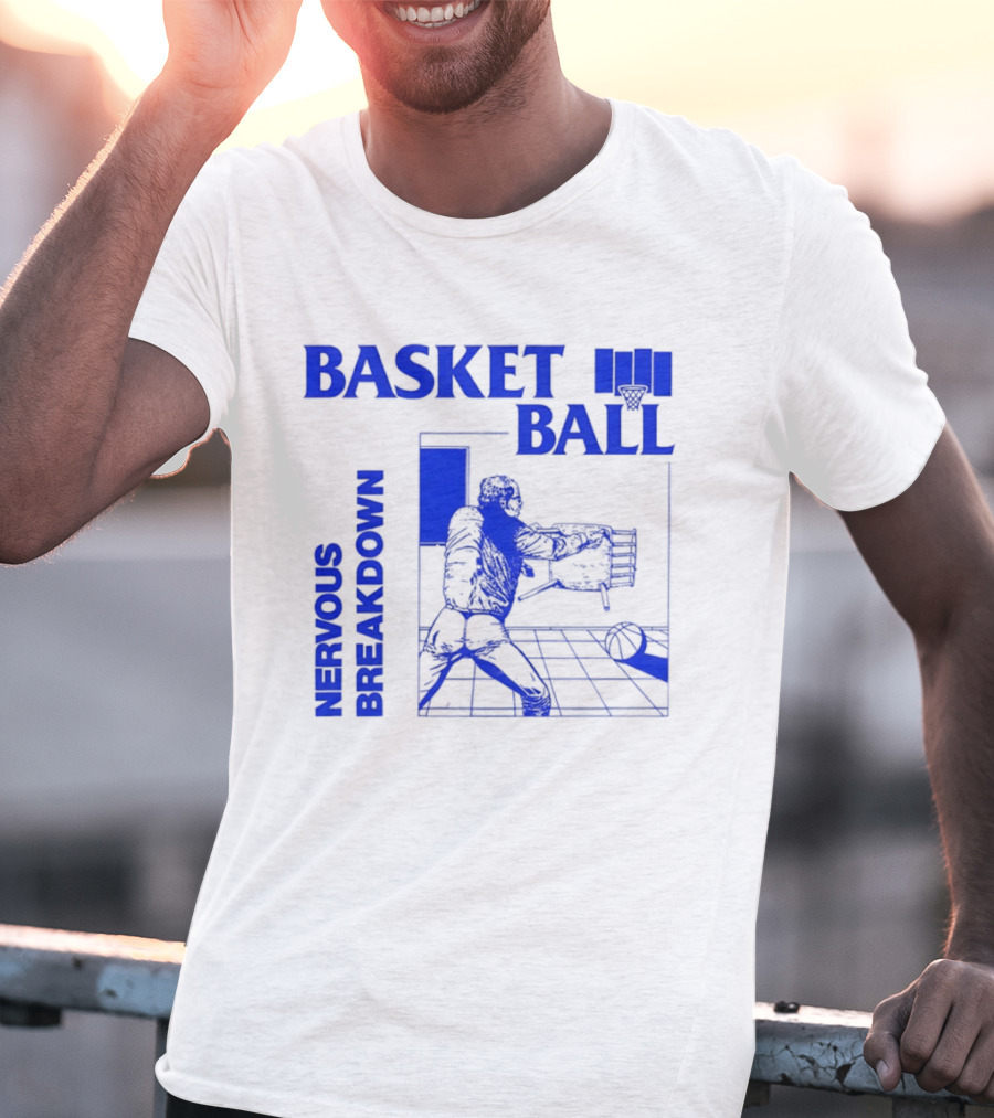 Basketball Nervous Breakdown Game Room Scene T-Shirt