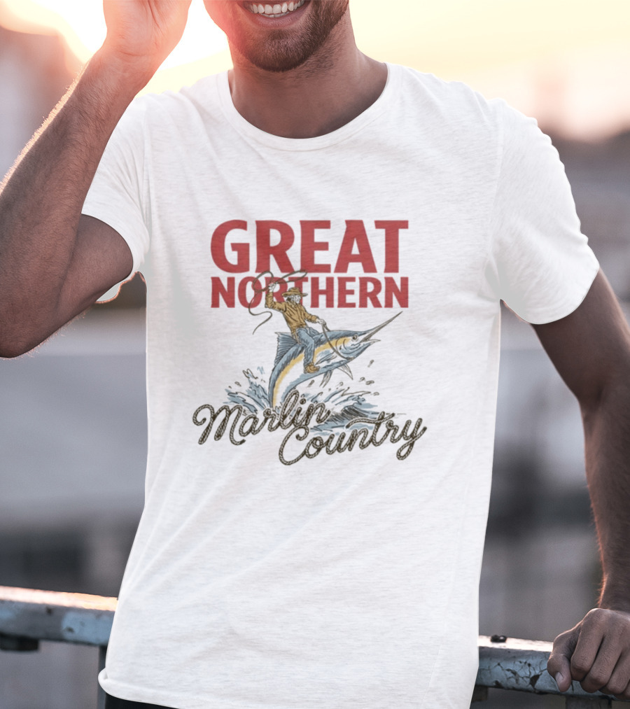 Great Northern Cowboy Riding Marlin Country Adventure T-Shirt