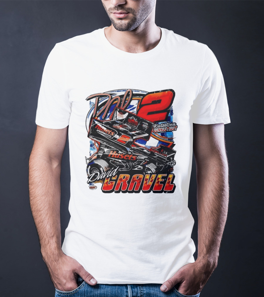 David Gravel Big Game Motorsports Sprint Car 2 Watertown Connecticut Huset's Speedway NOS T-Shirt