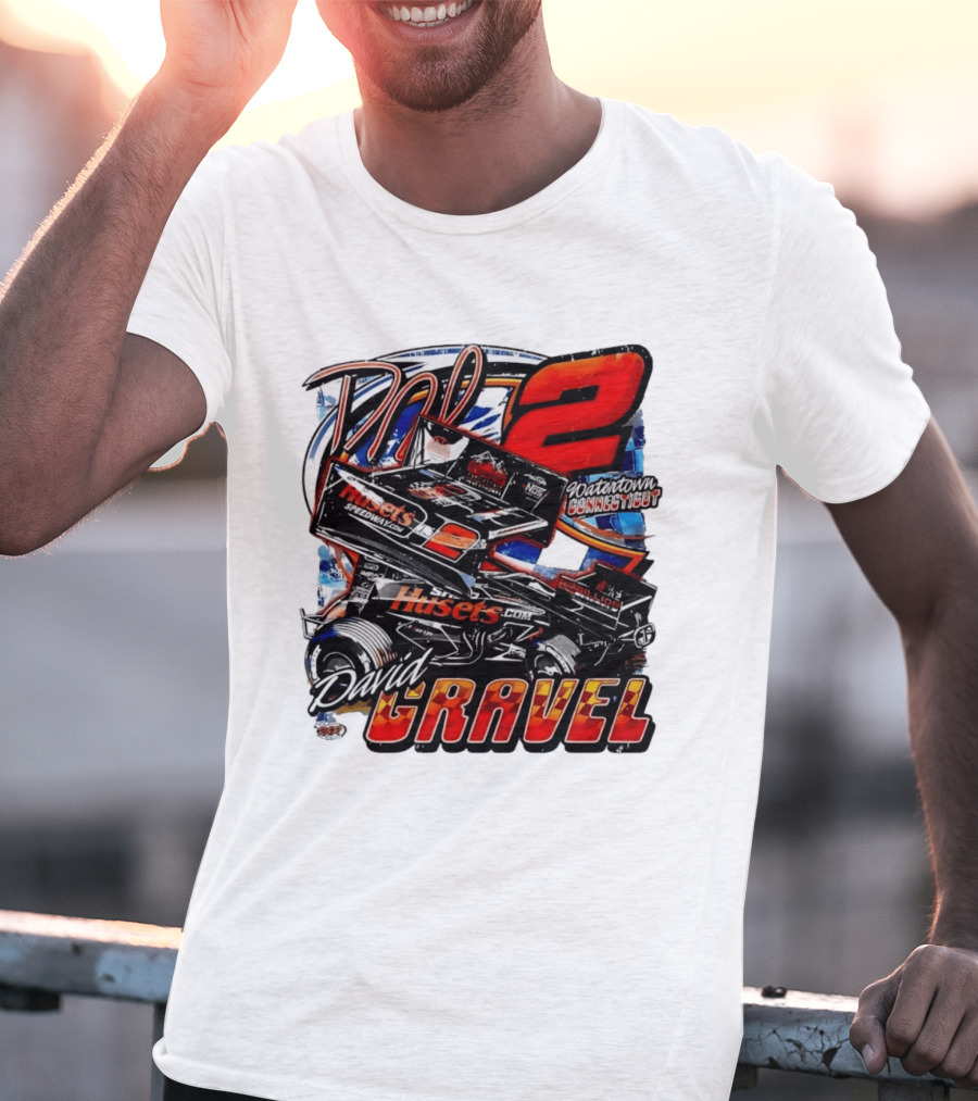 David Gravel Big Game Motorsports Sprint Car 2 Watertown Connecticut Huset's Speedway NOS T-Shirt
