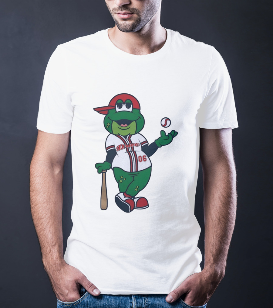 Greenville Drive Reedy Rip'it Frog Baseball Mascot 06 T-Shirt