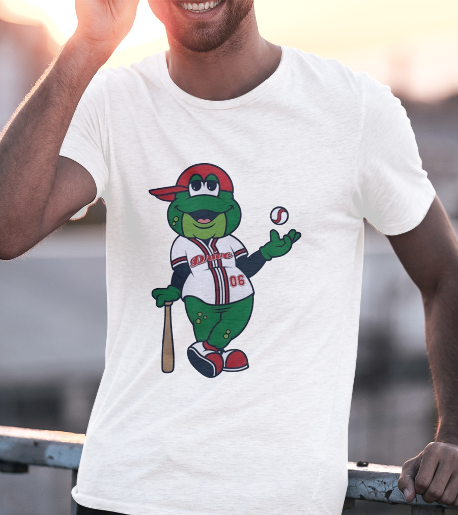 Greenville Drive Reedy Rip'it Frog Baseball Mascot 06 T-Shirt