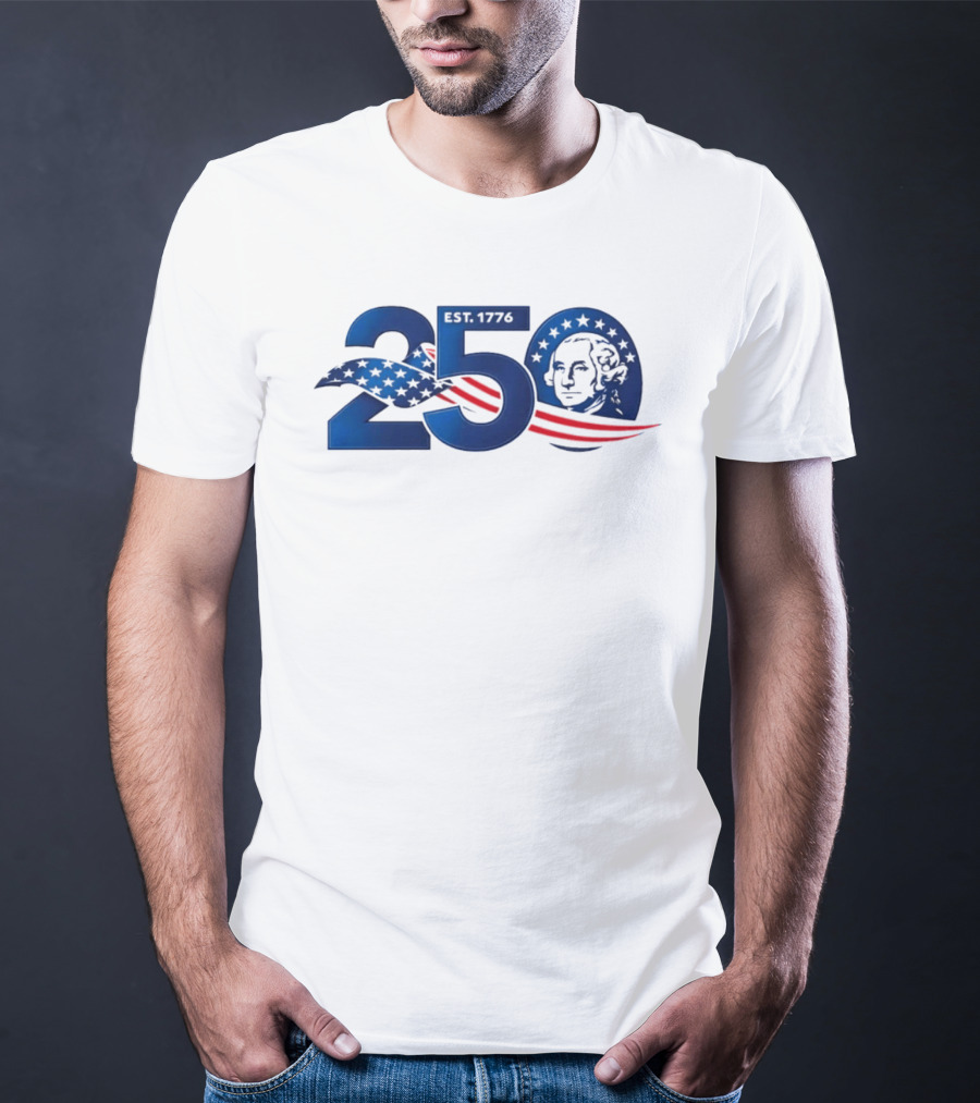 George Washington 250th Anniversary EST 1776 USA Patriot T-Shirt
