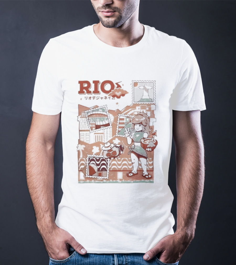 RIO Carnaval Starlight Flip Flops Heyra Vieira T-Shirt