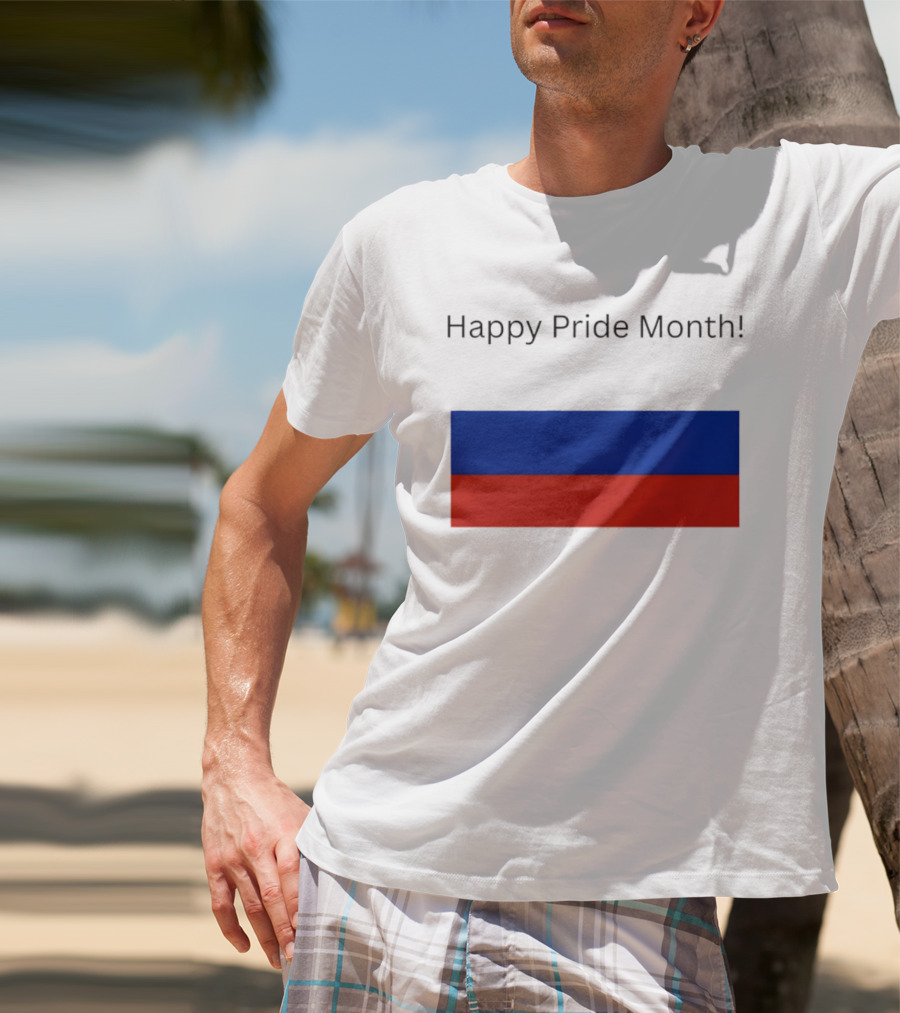 Happy Pride Month Celebration Russia Flag T-Shirt