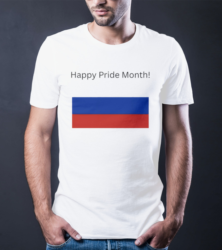 Happy Pride Month Celebration Russia Flag T-Shirt