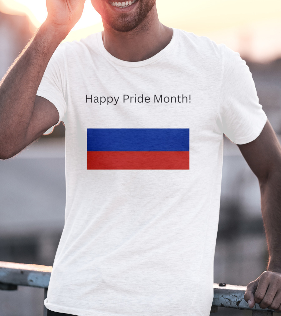 Happy Pride Month Celebration Russia Flag T-Shirt