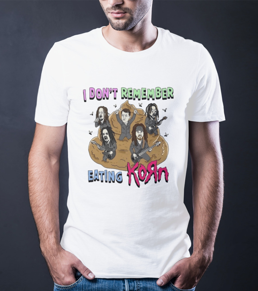 I Don't Remember Eating KoRn Band Parody Cartoon Characters T-Shirt
