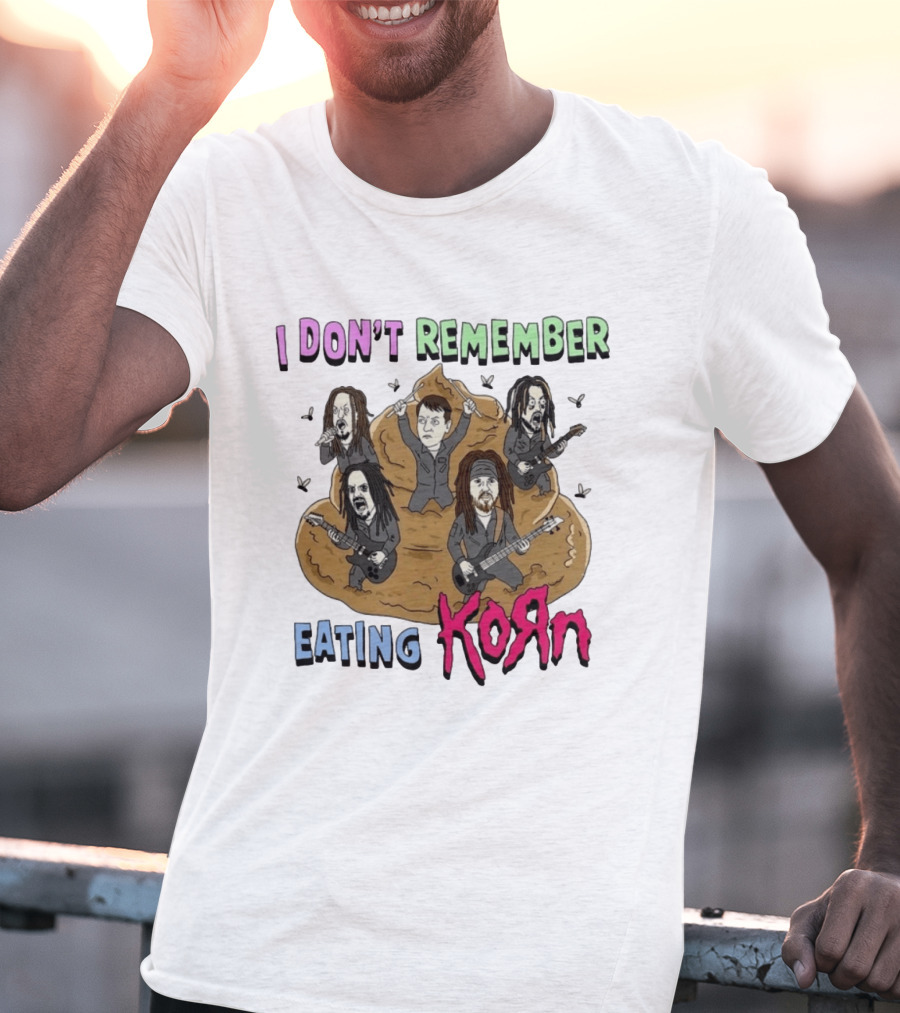 I Don't Remember Eating KoRn Band Parody Cartoon Characters T-Shirt