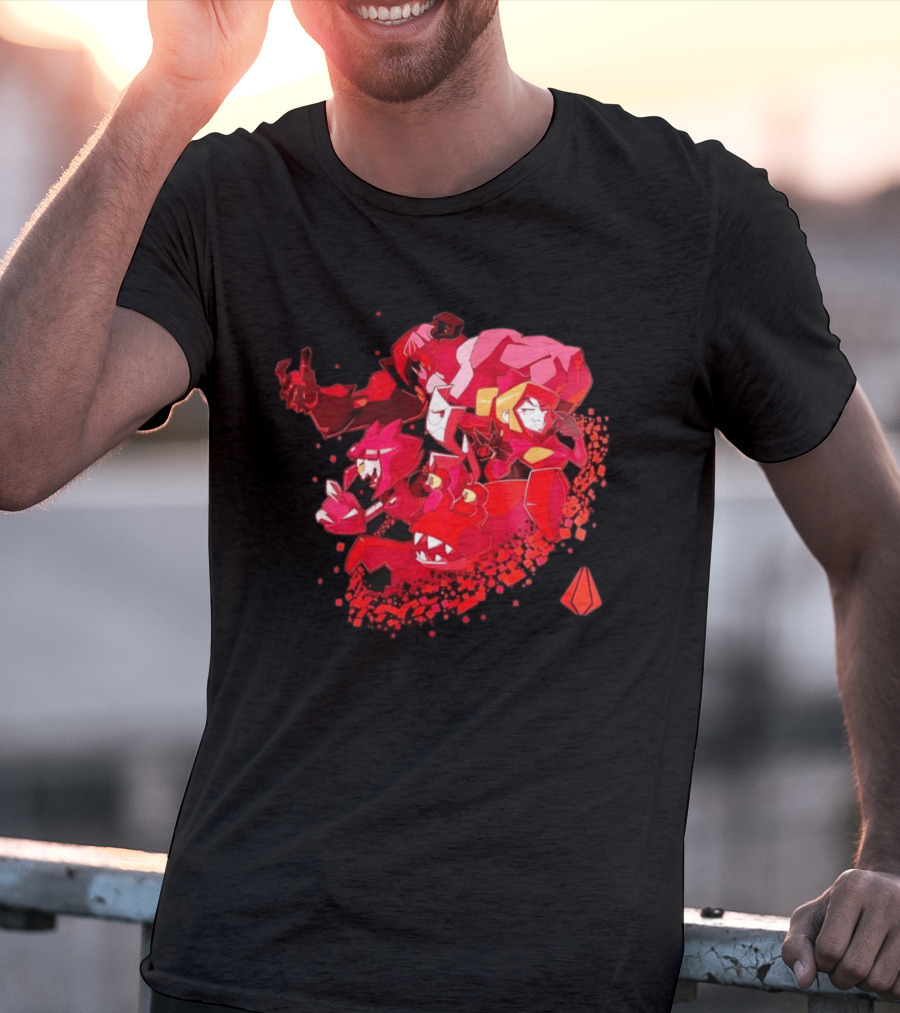 Syntax Gameoverse Characters Explosion Video Game T-Shirt