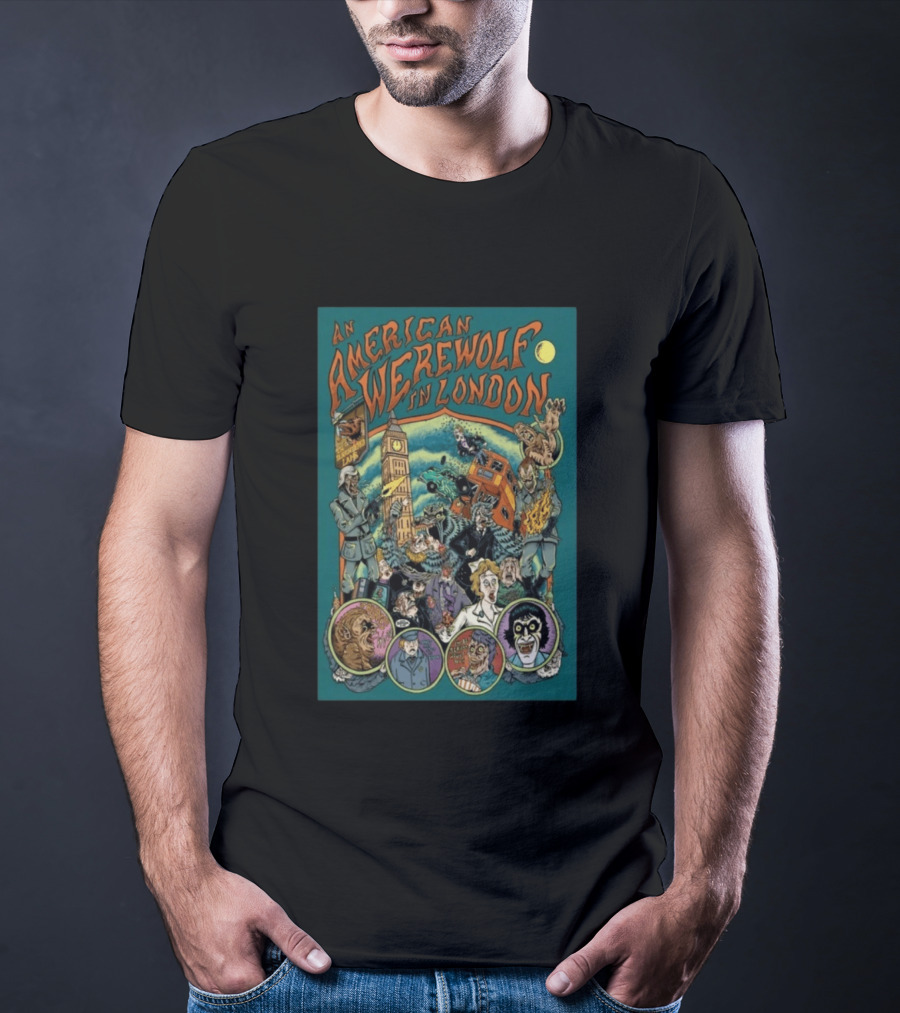 An American Werewolf In London Limited Edition With Big Ben And Classic Horror T-Shirt