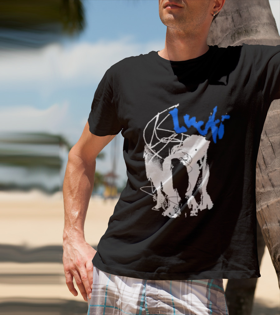 Lucki Alt Heavy Metal Style White Abstract T-Shirt