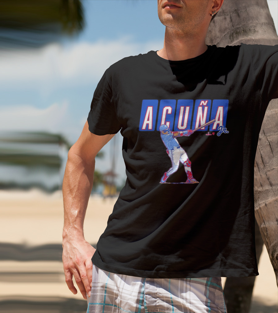 ATL Ronald Acuña Jr Slugger Swing Action T-Shirt