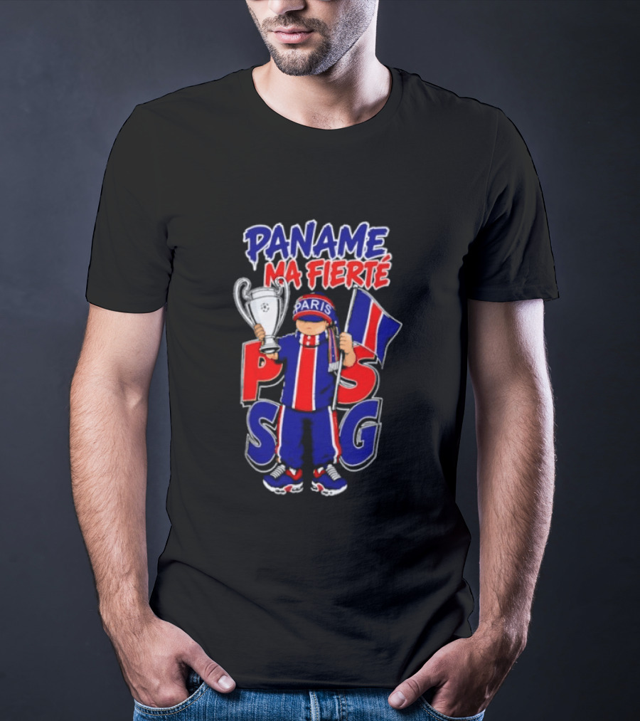 Paname Ma Fierté PSG Paris Trophy Flag Celebration T-Shirt