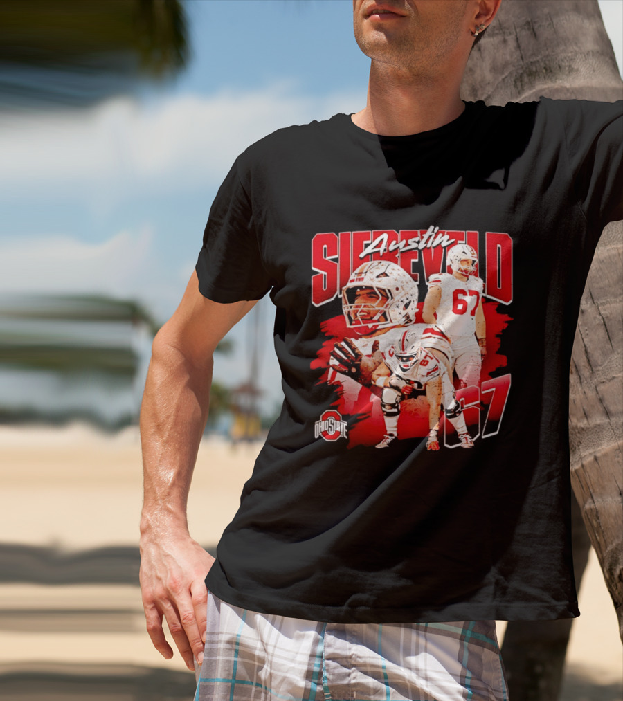 Austin Siereveld 67 Ohio State Buckeyes Football Player T-Shirt