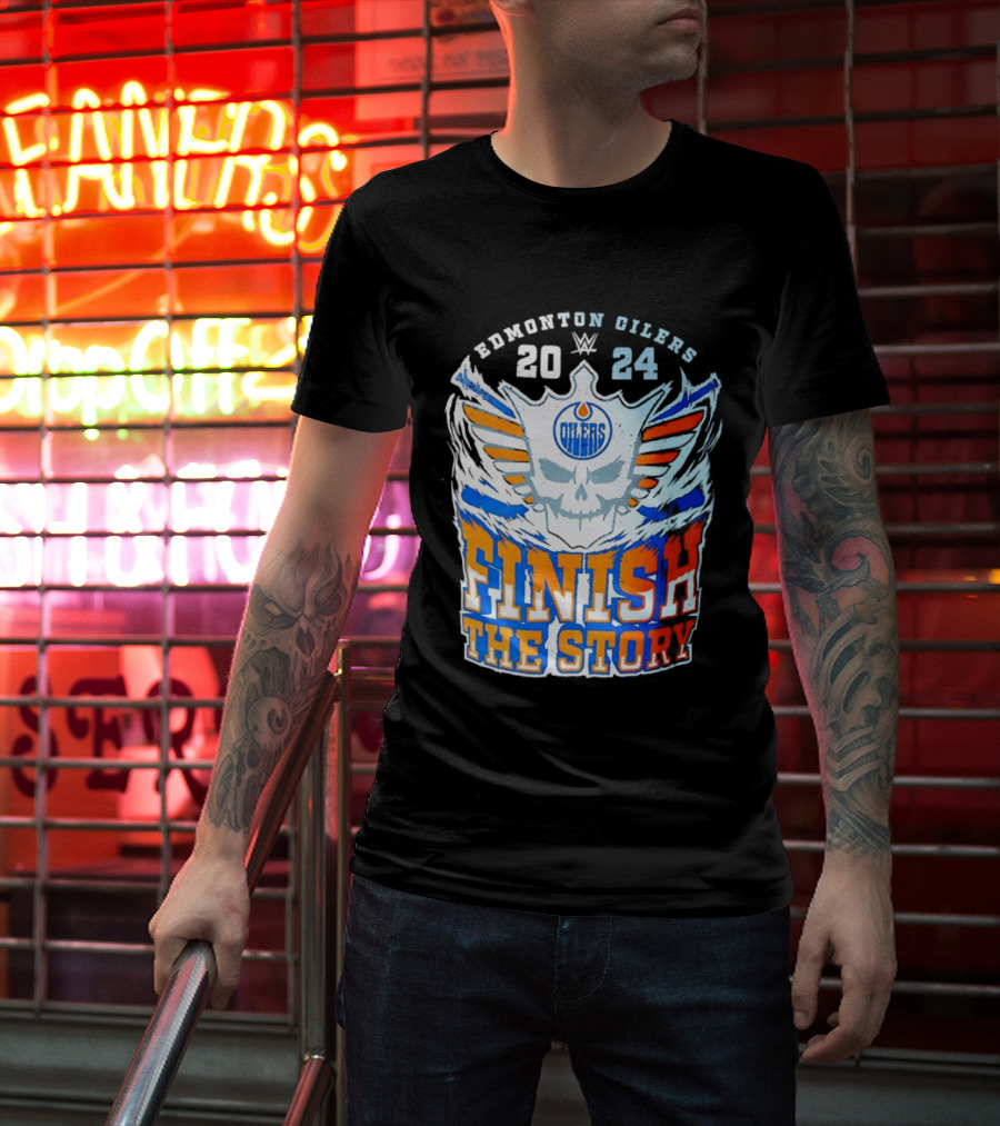 Edmonton Oilers Cody Rhodes Finish The Story 2024 T-Shirt