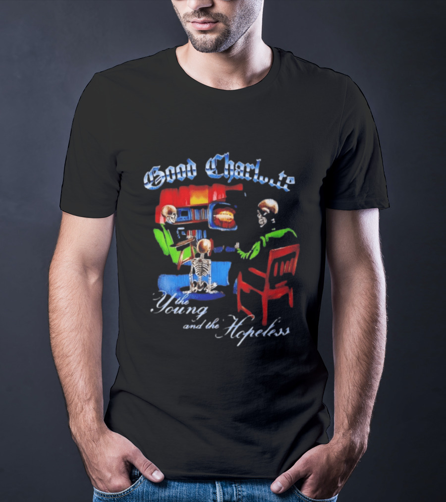 Good Charlotte Young And The Hopeless Album Cover Skeleton T-Shirt