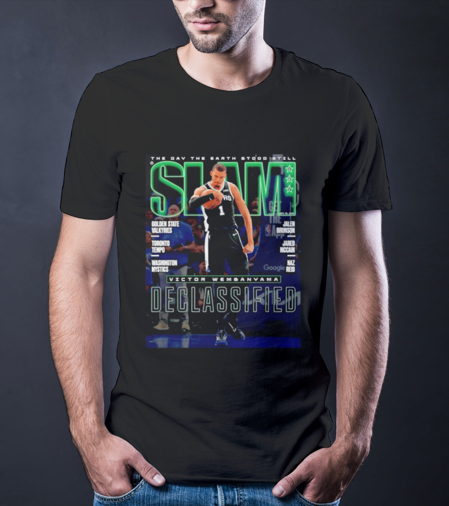 SLAM The Day The Earth Stood Still Victor Wembanyama Declassified San Antonio Spurs T-Shirt